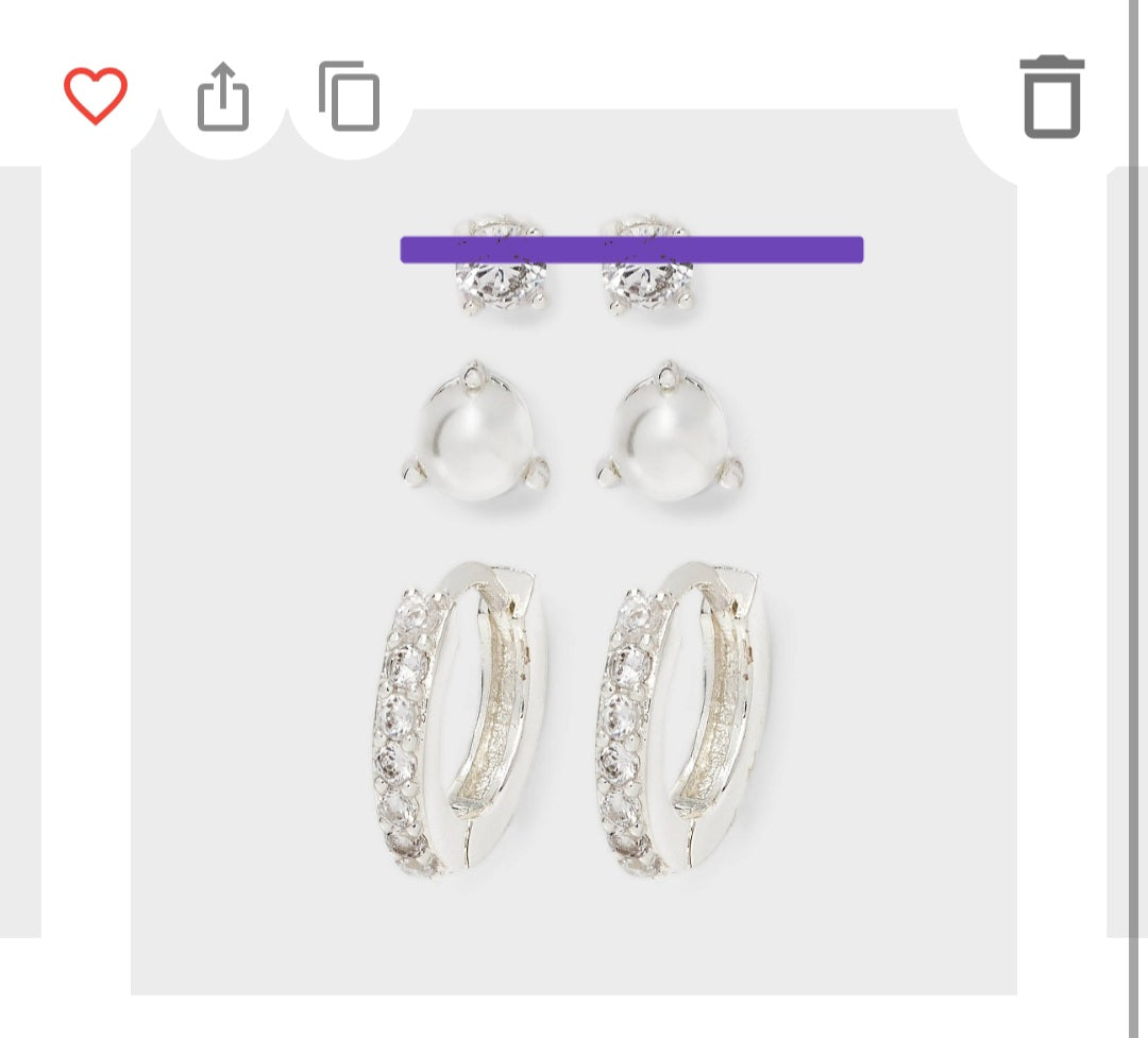 Earring set - 2 pairs