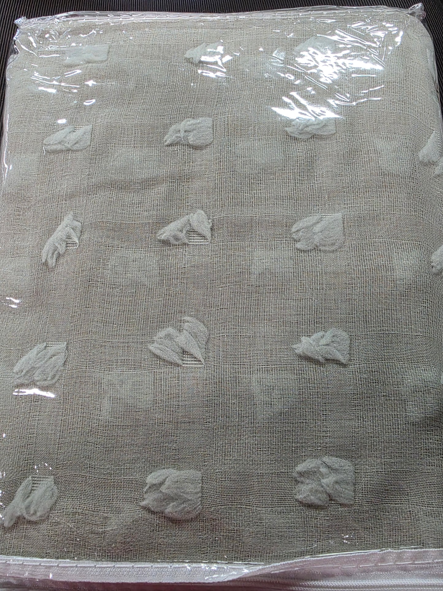 PANELS - Payton Eyelash Weave Semi Sheer set of 2 Grommet Panels 37"x84", Sage