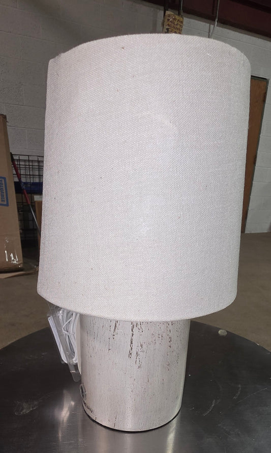 Faux Wood Portable Table Lamp White - Threshold AS-IS