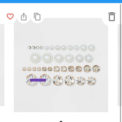 Earring set - 17 pairs