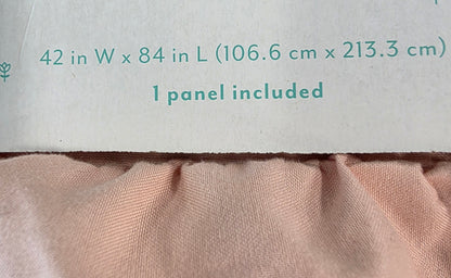 Blackout Curtain 42"W x 84"L Ruffle Blackout Window Curtain Panel Pink