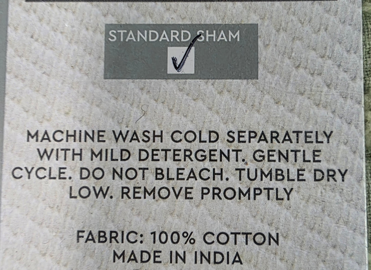 Chenille Sham Sage 1pc