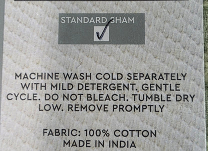Chenille Sham Sage 1pc