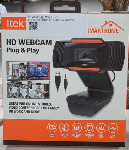 iTek Smart Home HD 720P Plug-and-Play Webcam