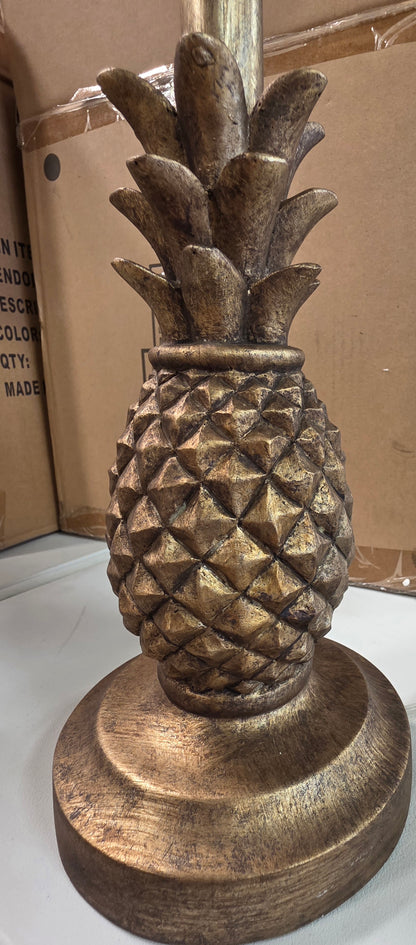 Pineapple Table Lamp Gold PICKUP ONLY