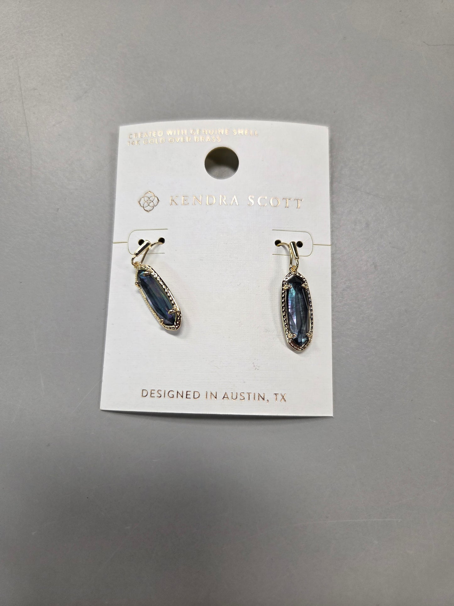 Kendra Scott blue and gold earrings