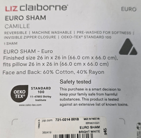 Liz Claiborne Camille Euro Sham