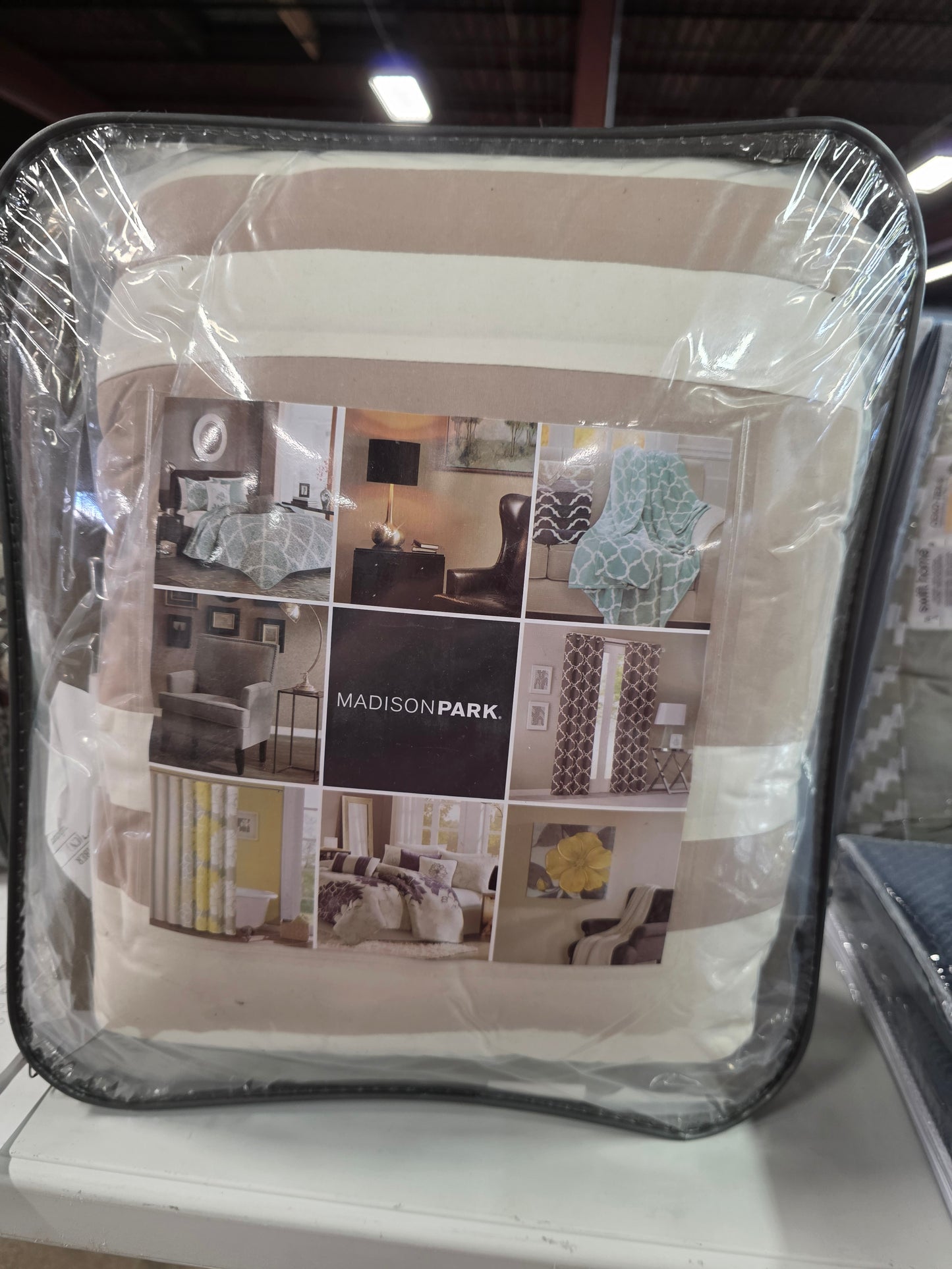 Madison Park Danville F/Q Quilt Set with Euro Shams and Throw Pillows