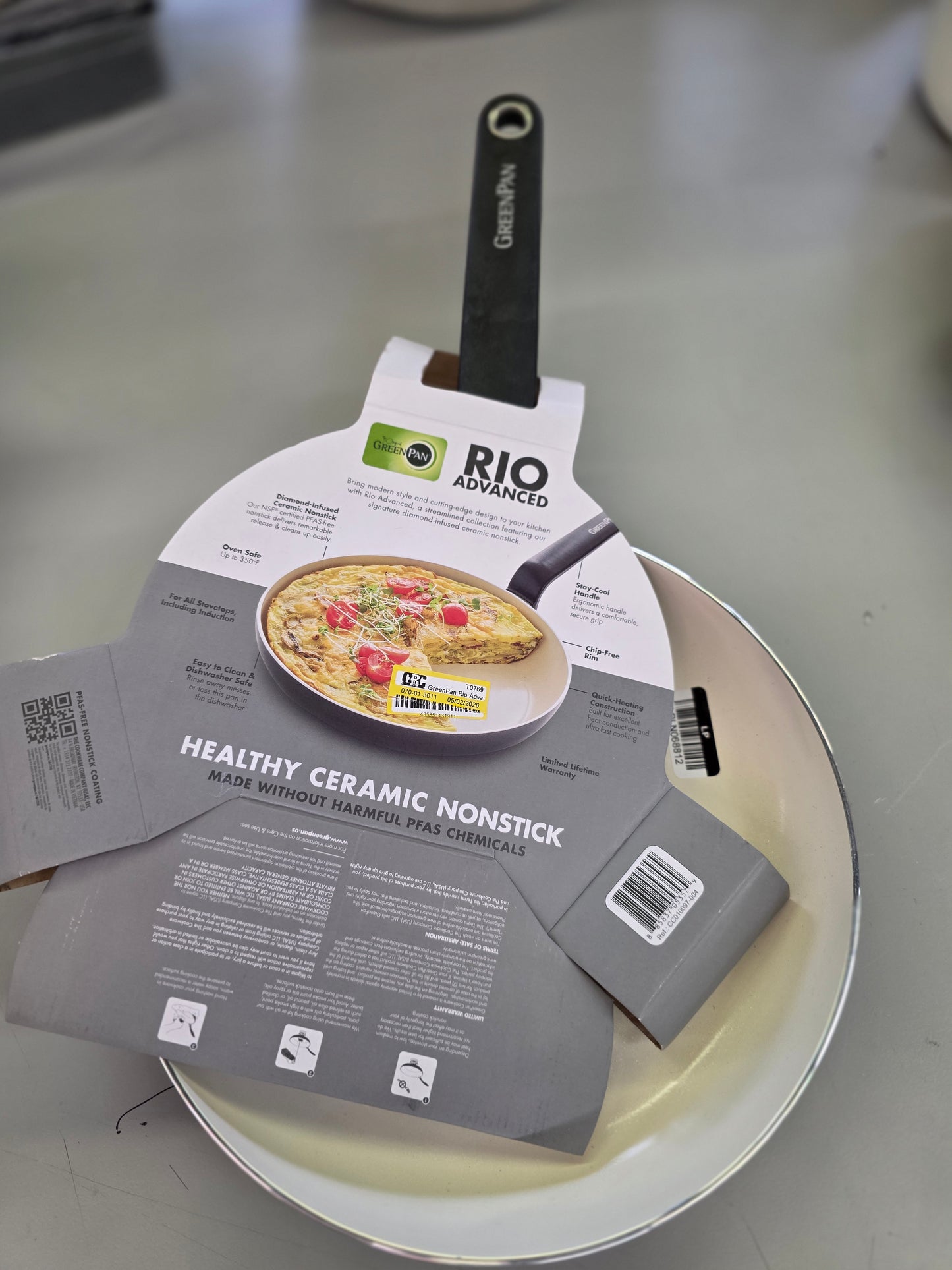 GreenPan Rio Advanced 10" Ceramic Nonstick Fry Pan Black