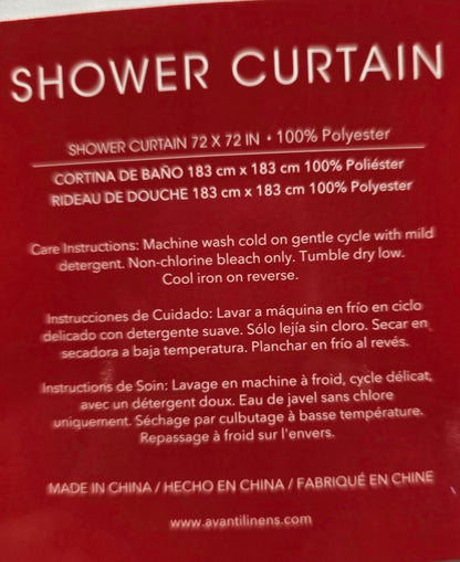 Avanti Winter Snowmen Shower Curtain 72" x 72"