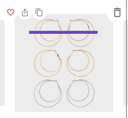 Earring set - 2 pairs