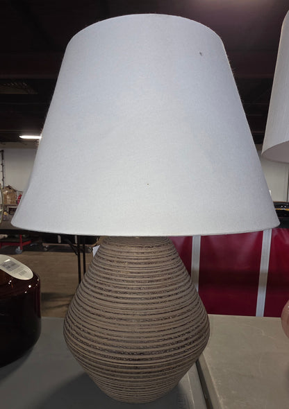 23"x17" Assembled Resin Table Lamp Tan