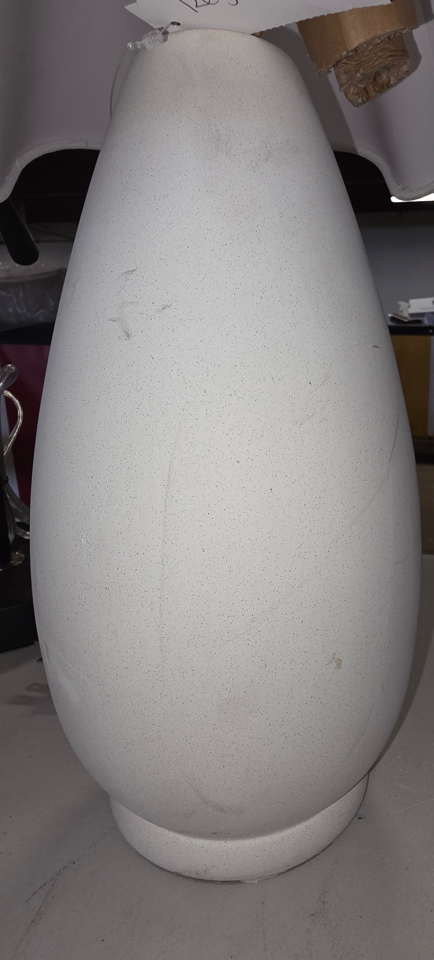 Wavy Shade Collection with Ceramic Base Table Lamp White