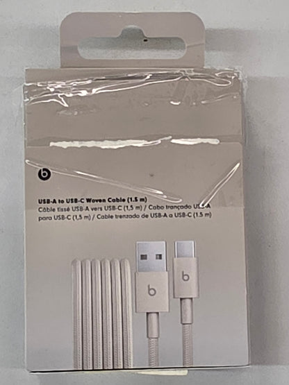 Beats USB-A to USB-C Woven Cable (1.5 m) - Stone Color, Open Box