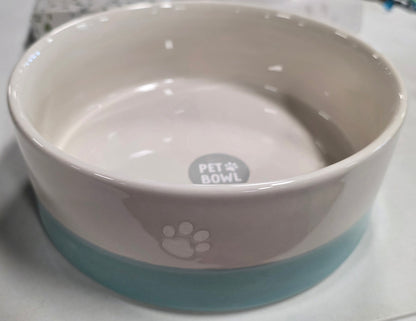 Sunday Morning Ceramic Pet Bowl 8" diameter x 3" tall