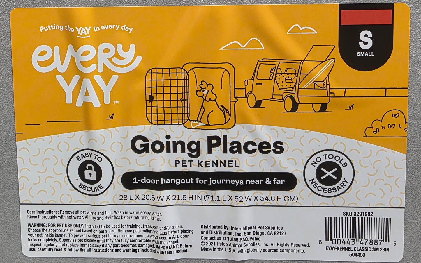 Every Yay Going Places Pet Kennel PICKUP ONLY