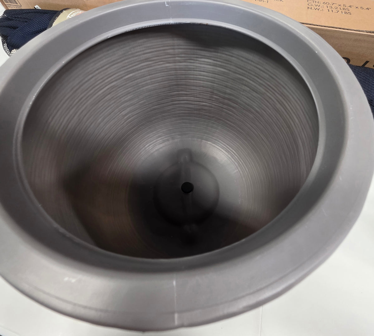 Fluted Outdoor Planter Gray 10" - Threshold™