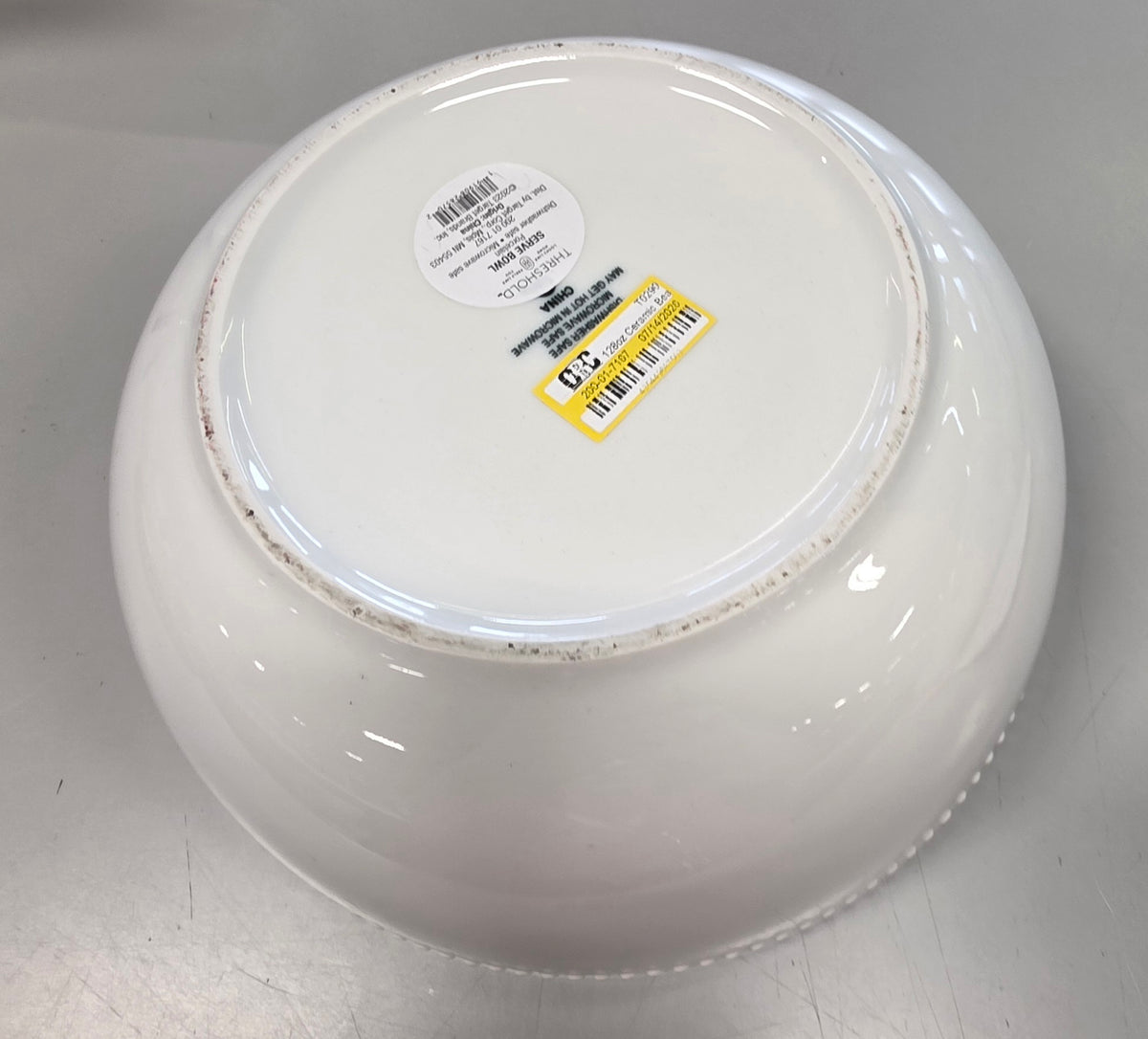 128oz Ceramic Beaded Serving Bowl White - Threshold™