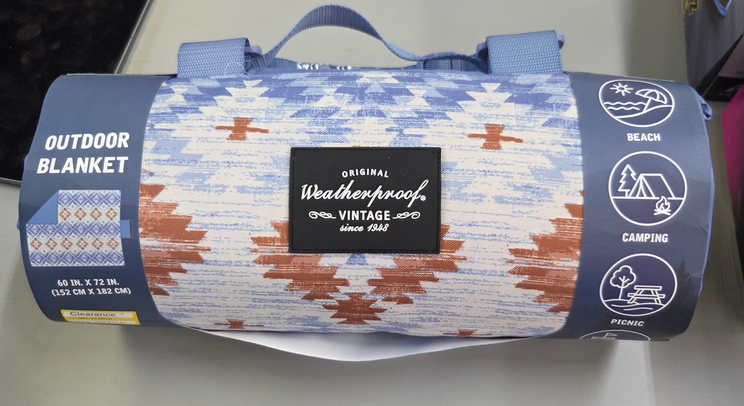 Weatherproof vintage outdoor blanket