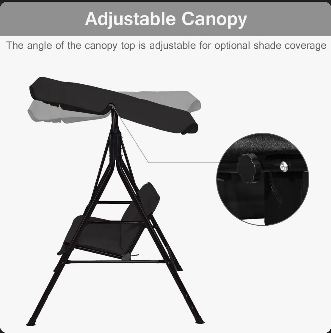 2 Person Porch Swing with Canopy PICKUP ONLY