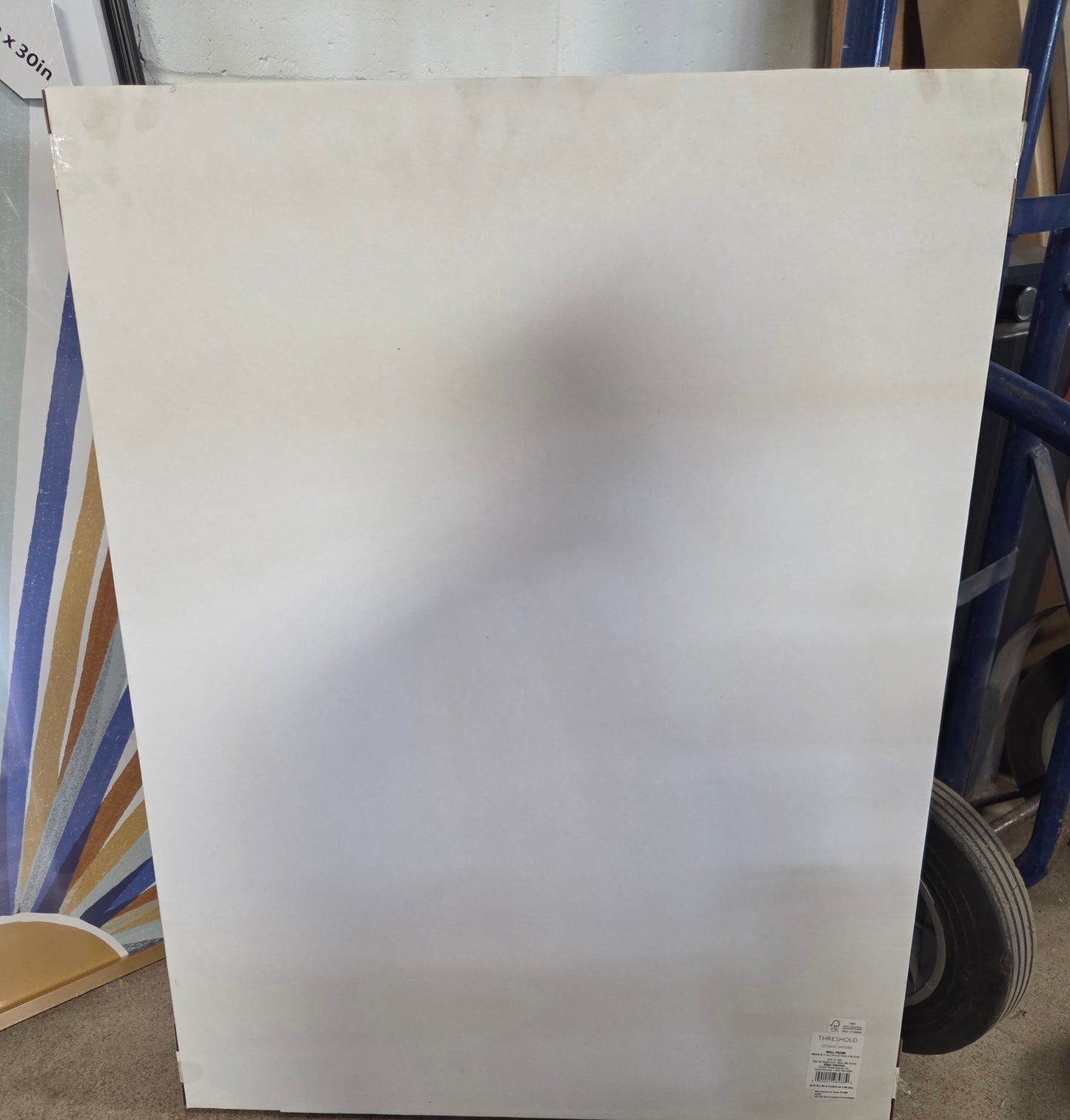 20x26" matted to 11x14" gallery wall frame black/brass - AS IS - MINOR COSMETIC FLAW (see picture) - PICK UP ONLY