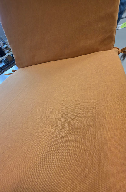 21"x43" Solid Woven Outdoor Chair Cushion Mustard Yellow - Threshold™ PICKUP ONLY