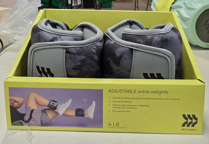Wrist Weights Anti-microbial 4 lbs 2pc - All In Motion™: Adjustable Neoprene Pair