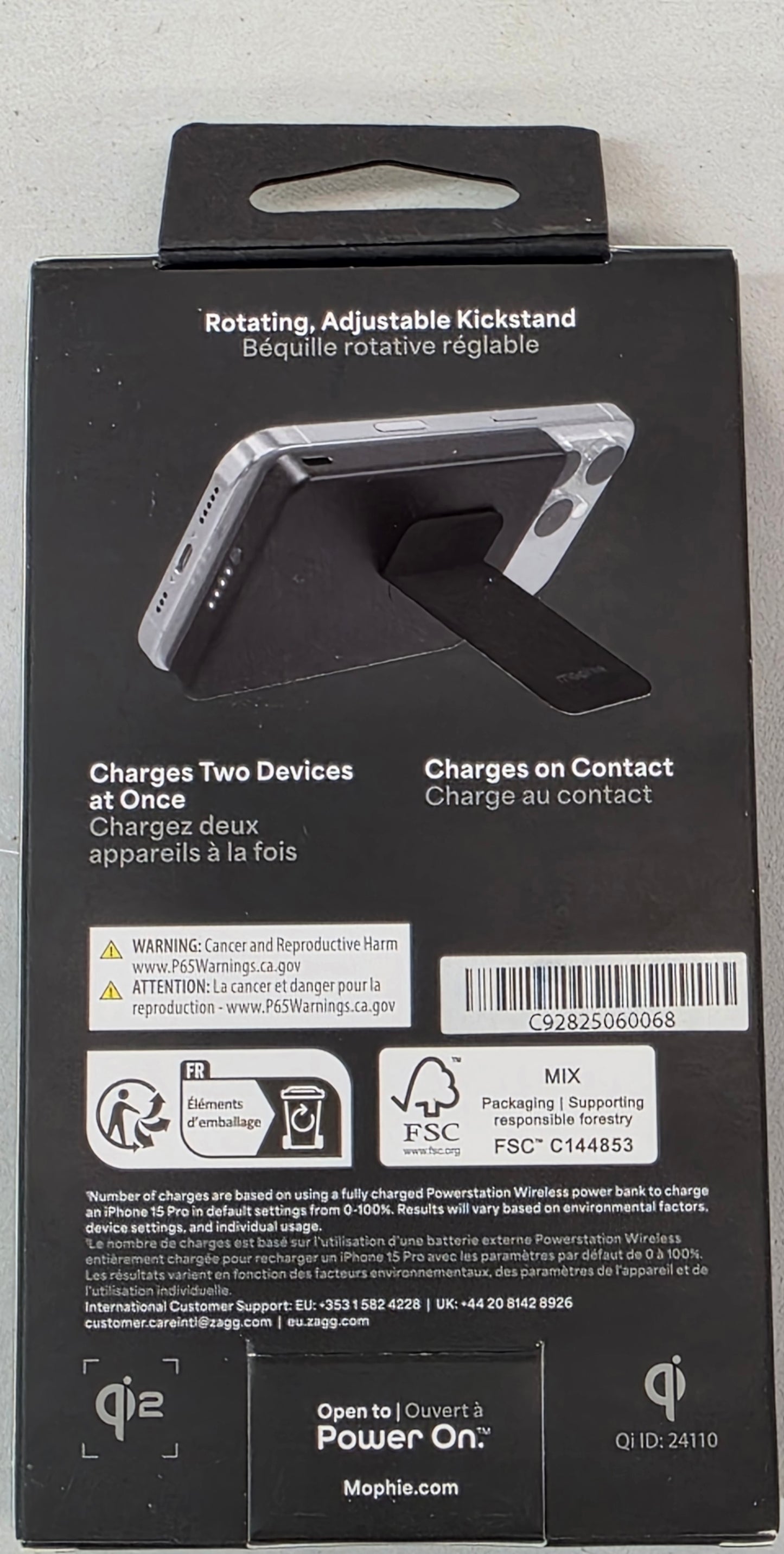 Mophie Powestation Wireless Slim Stand - 5000mAh Qi2 15w Power Bank with Stand