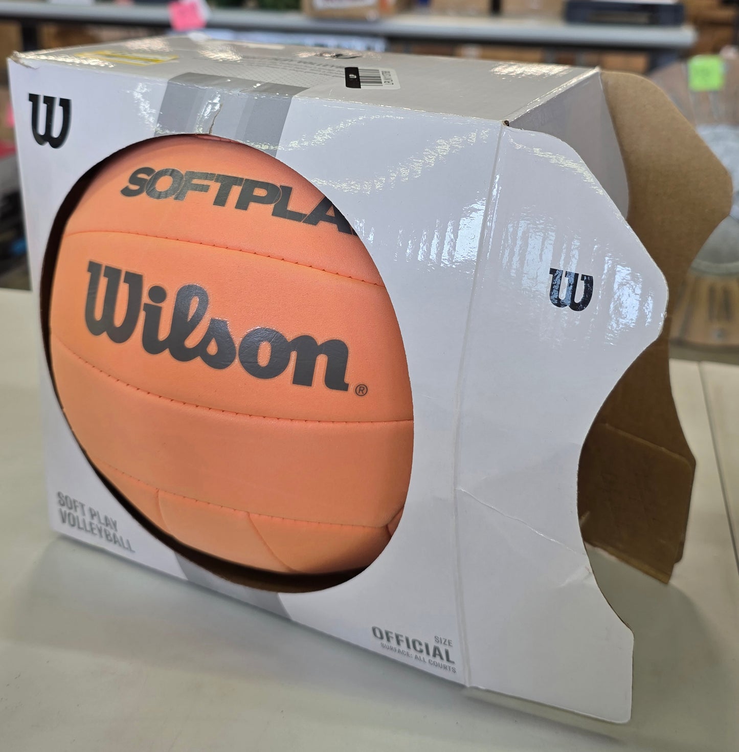 Wilson Soft Play Volleyball - Orange: Regulation Size, EVA Shell & Fill, 8.2" Diameter, Sports Ball