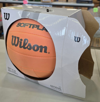 Wilson Soft Play Volleyball - Orange: Regulation Size, EVA Shell & Fill, 8.2" Diameter, Sports Ball