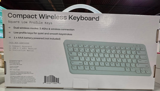 North Compact Square Key Wireless Keyboard - Sky Blue