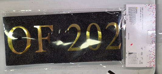 Class of 2026 Sash, Black & Gold