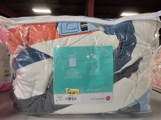 Twin Comforter & Sham Set Hot Wheels Retro Track Corduroy Kids' Comforter Set Cream - Hot Wheels