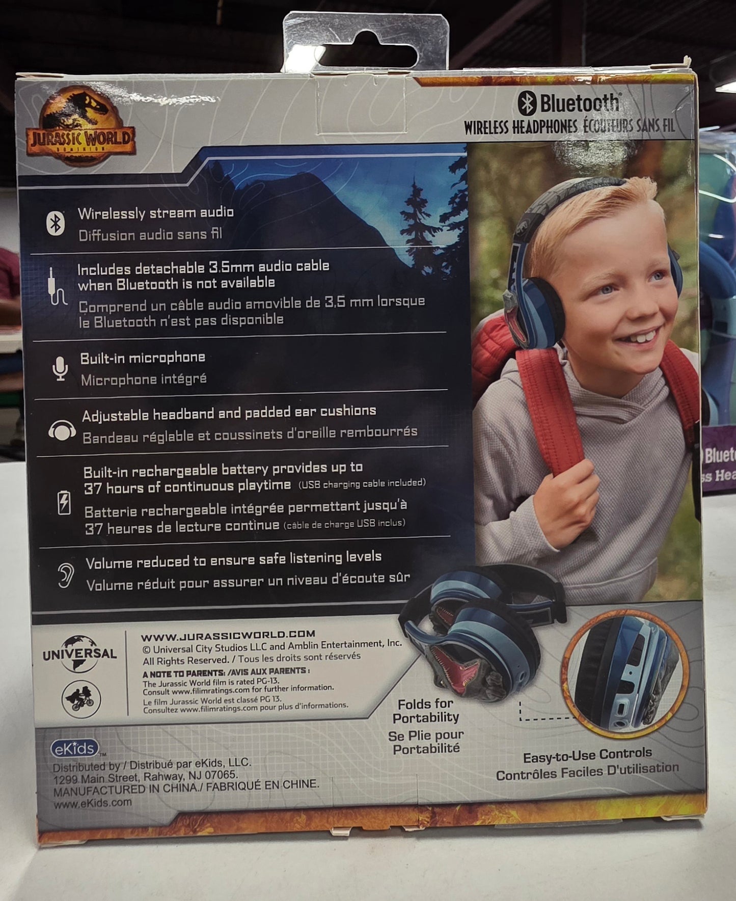 eKids Jurassic World Bluetooth Wireless Headphones