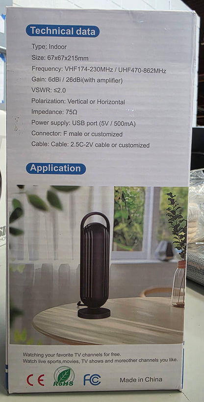 Indoor Digital TV Antenna High Gain Magnetic Base