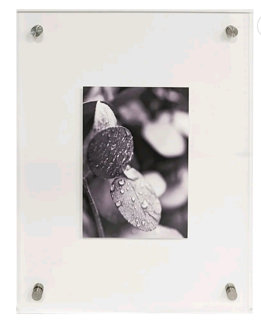 Clear Acrylic Float Wall Photo Frame 11" x 14"