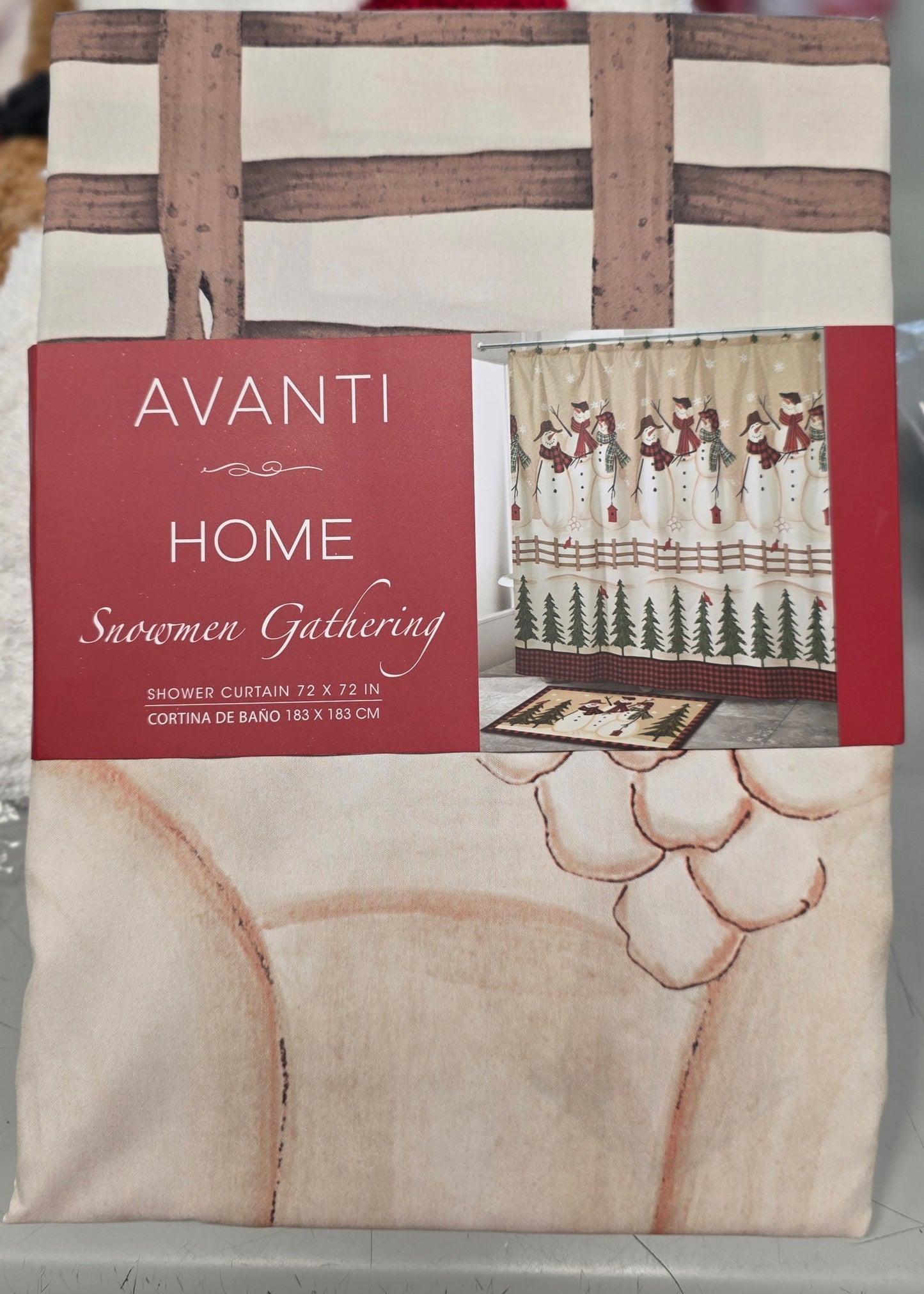 Avanti Snowmen Gathering Shower Curtain 72" x 72"