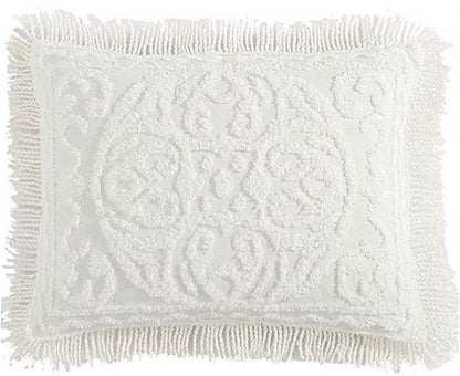 Medallion Pillow Sham, Standard Size, Ivory