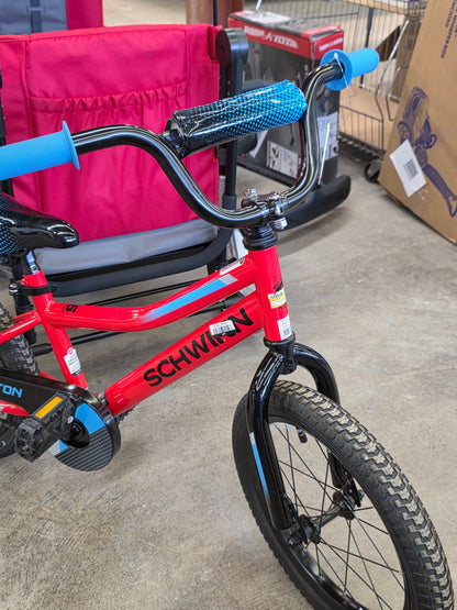 Schwinn Piston 16" Kids' Bike - Black/Blue/Red AS-IS PICKUP ONLY