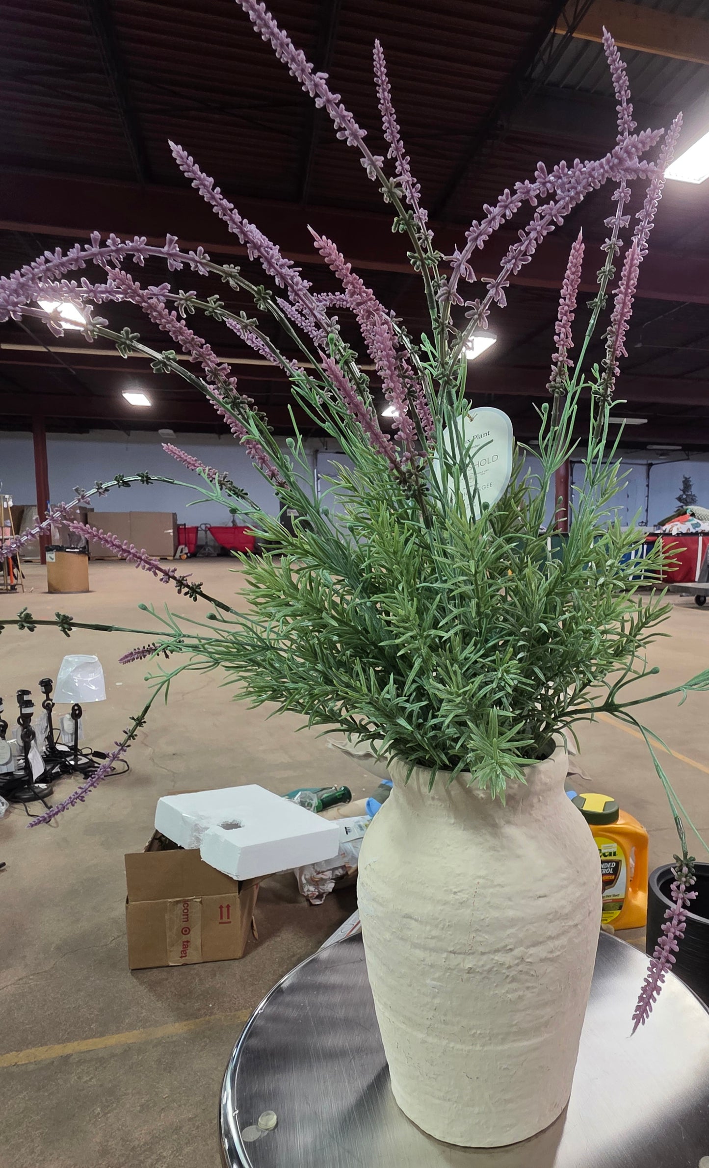 28" Potted Lavender Outdoor Patio Artificial Plant - Threshold™ designed with Studio McGee - AS IS - CHIPPED/CRACKED