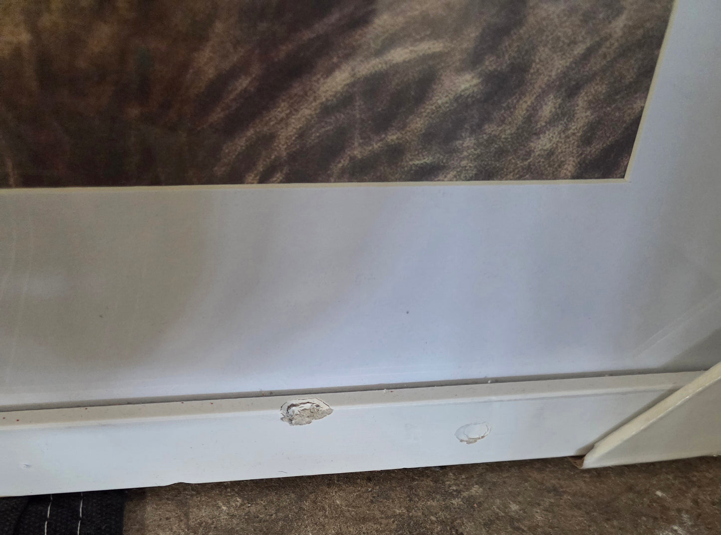Framed underglass wall art - AS IS - BOTH HAVE SOME COSMETIC FLAWS (see pictures) - PICK UP ONLY