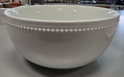 128oz Ceramic Beaded Serving Bowl White - Threshold™