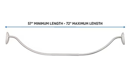 Kenney Curved 57-72 INCH Adjustable Tension Shower Curtain Rod