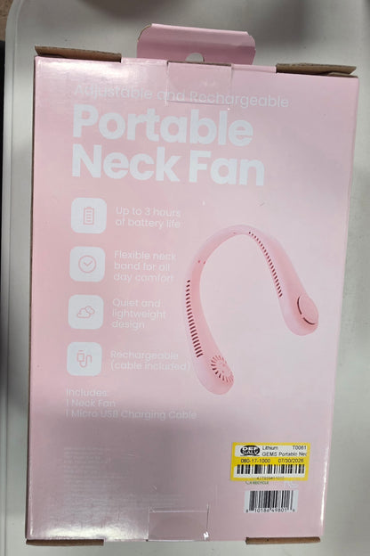 GEMS Portable Neck Fan - Pink