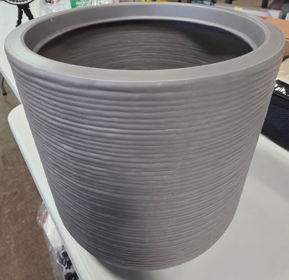 Fluted Outdoor Planter Gray 10" - Threshold™