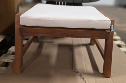 Christopher Knight Home Temecula Acacia Wood Ottoman with Cushion PICKUP ONLY
