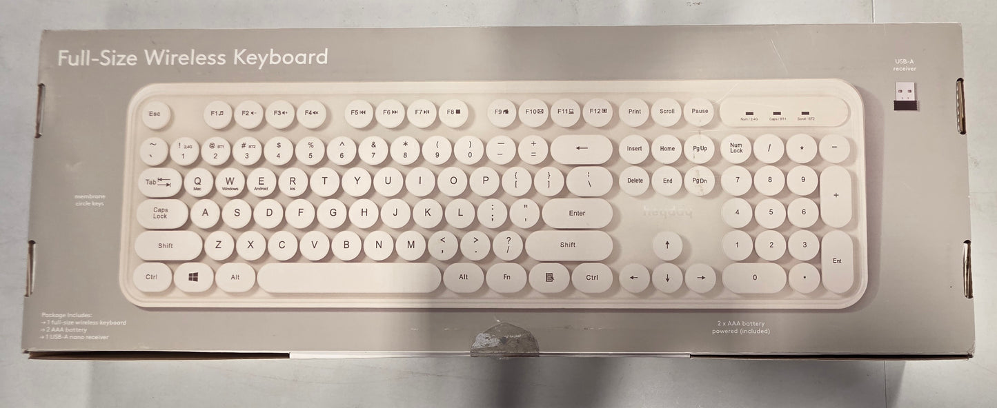 Full Size Pop Key Keyboard - heyday™ White