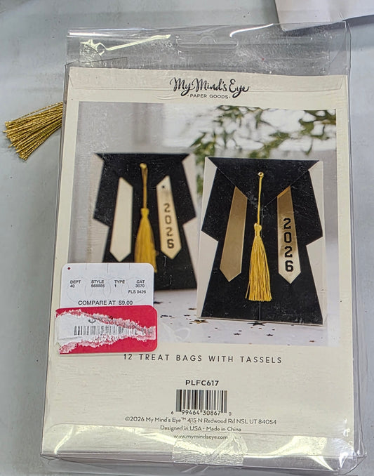 Graduation Cap & Gown Treat Bags with Tassels