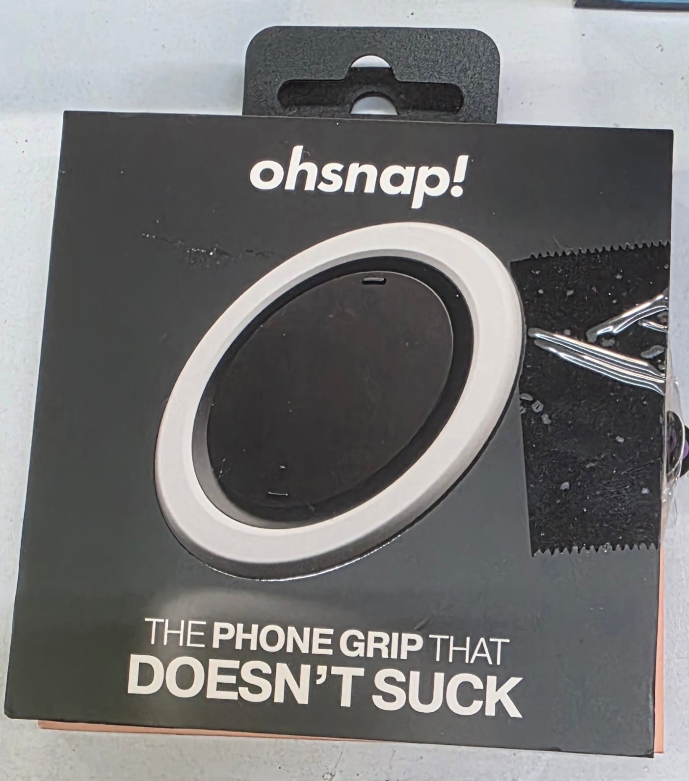 ohsnap! Snap Grip Luxe Magnetic Phone Grip - Ultra Thin, Fits Any Phone - Pure Silver: Aluminum, MagSafe Compatible