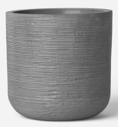 Fluted Outdoor Planter Gray 12" - Threshold™
